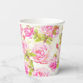 Oude Rozen 100e Verjaardagsfeestje Papier Cup Papieren Bekers (Achterkant)