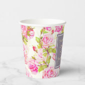 Oude Rozen 90e Verjaardagsfeestje Papier Cup Papieren Bekers (Rechts)