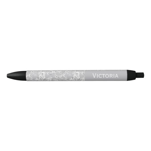 Oude Rozen Aangepaste Naam  Blauwe Inkt Pen (Voorkant)