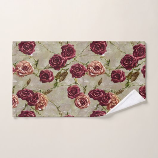 Oude rozen bad handdoek (Handdoek)