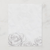 Oude Rozen Bloemmotief Grijs Decoratie Flyer (Achterkant)