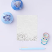 Oude Rozen Bloemmotief Grijs Decoratie Flyer (Enkel)