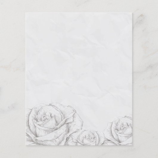 Oude Rozen Bloemmotief Grijs Decoratie Flyer (Voorkant)