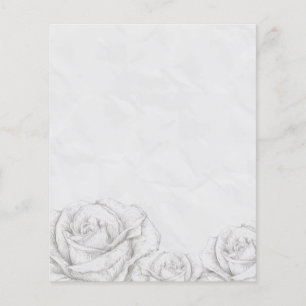 Oude Rozen Bloemmotief Grijs Decoratie Flyer