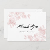 Oude rozen botanische dankuwkaart briefkaart (Voorkant / Achterkant)