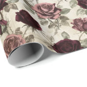 Oude Rozen Cadeaupapier (Rol Hoek)