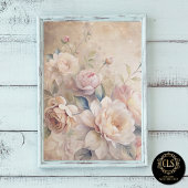 Oude Rozen Ephimeral Decoupage  Tissuepapier