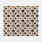 Oude Rozen Fleece Deken (Voorkant (Horizontaal))