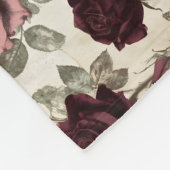 Oude Rozen Fleece Deken (Hoek)