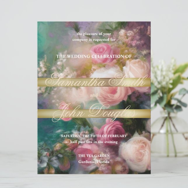 Oude Rozen Geschilderd in Oude Nederlandse Stijl (Staand voorkant)