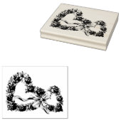 Oude rozen harten bloemenkrans Mooie trouw Rubberstempel (Gestempeld)