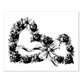 Oude rozen harten bloemenkrans Mooie trouw Rubberstempel (Afrduk)