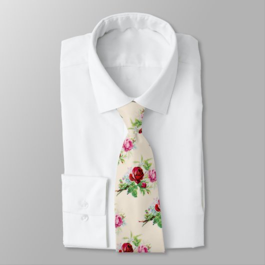 oude rozen in ivoorkleur stropdas (Gebonden)