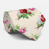 oude rozen in ivoorkleur stropdas (Opgerold)
