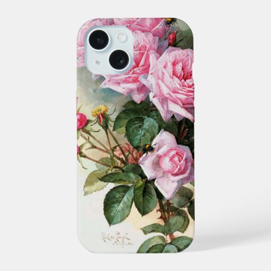 Oude Rozen iPhone 15 Case (Achterkant)
