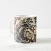 Oude rozen koffiemok (Voorkant links)