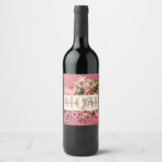 Oude Rozen Liefhebben Jou Mama Moederdag Wijn Etiket