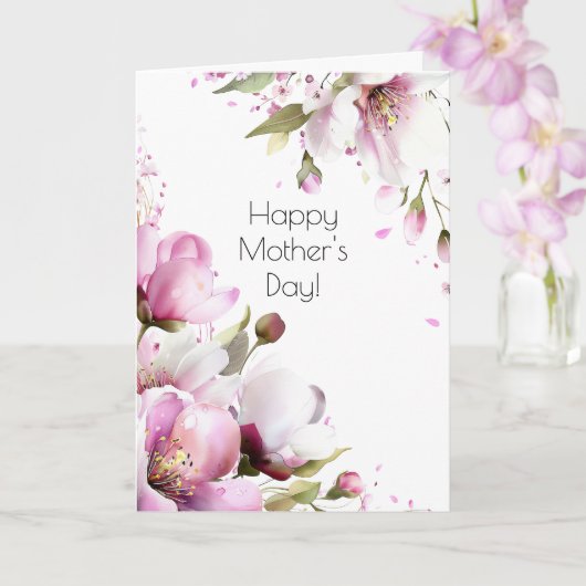 Oude rozen Moederdag kaart (Orchidee)