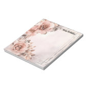 Oude Rozen Mooie Bloemen Achtergrond Valentijn Notitieblok (Linkerzijde)