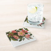 Oude Rozen Mooie Roze Botanisch Glazen Onderzetter (Schuin)