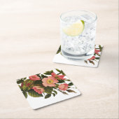 Oude Rozen Mooie Roze Botanisch Kartonnen Onderzetters (Insitu)