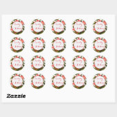 Oude Rozen Mooie Roze Botanisch Ronde Sticker (Vel)
