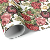 Oude rozen op witte decoupage of cadeau cadeaupapier (Rol Hoek)