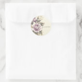 Oude Rozen Oude Glamour Aangepaste Partij Favor Ronde Sticker (Tas)