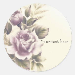 Oude Rozen Oude Glamour Aangepaste Partij Favor Ronde Sticker