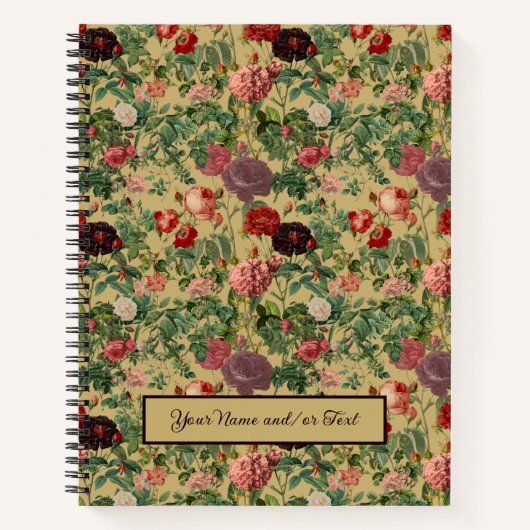 Oude Rozen Patroon Notitieboek (Voorkant)