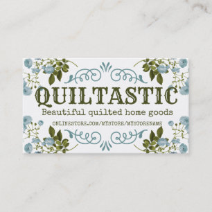 Oude rozen quiltster quilt quilten naaien ambachte visitekaartje