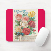 Oude Rozen Retro Advertentie Muismat (Met muis)