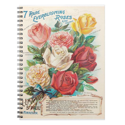 Oude Rozen Retro Advertentie Notitieboek (Voorkant)