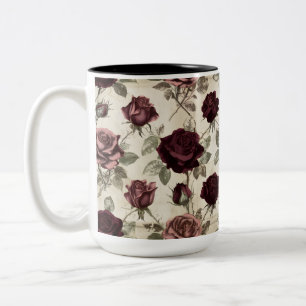 Oude Rozen Tweekleurige Koffiemok