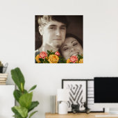 Oude Rozen Uw Foto Trouwposter Poster (Thuiskantoor)