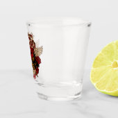 Oude Rozen van de Tattoo van de School subcultuur  Shot Glas (Rechts)