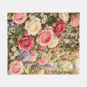 Oude rozentuin fleece deken (Voorkant (Horizontaal))