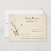 Oude  RSVP-bruiloft RSVP Kaartje (Voorkant)