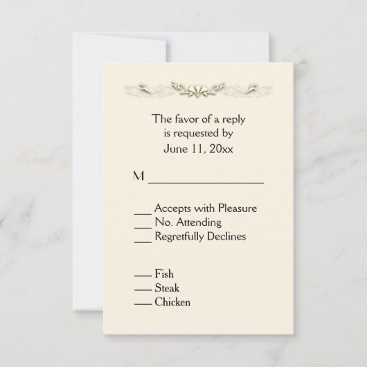 Oude RSVP met menu (Voorkant)