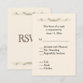 Oude RSVP met menu (Voorkant / Achterkant)