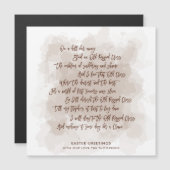 Oude Rugged Cross Tekst Script Pasen Keepsake (Voorkant / Achterkant)
