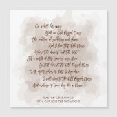 Oude Rugged Cross Tekst Script Pasen Keepsake (Voorkant)