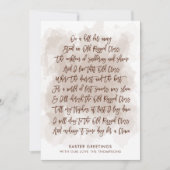 Oude Rugged Cross teksten Elegant Script Pasen Feestdagenkaart (Voorkant)