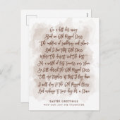 Oude Rugged Cross teksten Stijlvol Script Pasen Feestdagenkaart (Voorkant / Achterkant)