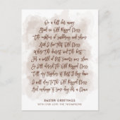 Oude Rugged Cross teksten Stijlvol Script Pasen Feestdagenkaart (Voorkant)