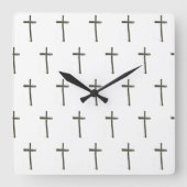 Oude Rugged Cross Wall Klok (Voorkant)