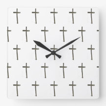 Oude Rugged Cross Wall Klok