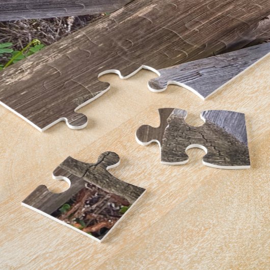 Oude ruige strand hek legpuzzel (Zijkant)