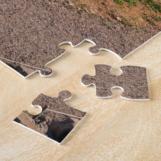 Oude ruïnes Athina Pronaia tempel in Delphi Legpuzzel (Zijkant)