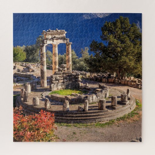 Oude ruïnes Athina Pronaia tempel in Delphi Legpuzzel (Verticaal)